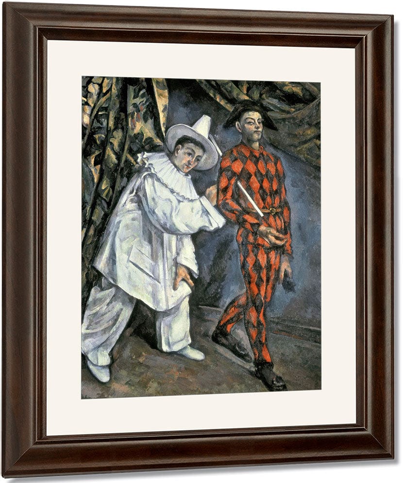 Pierrot And Harlequin (Mardi Gras) By Paul Cezanne Fine Art Print