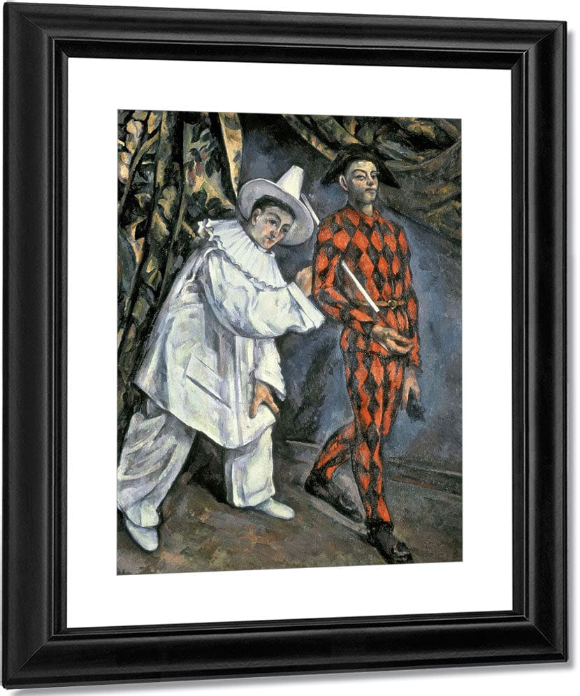 Pierrot And Harlequin (Mardi Gras) By Paul Cezanne Fine Art Print