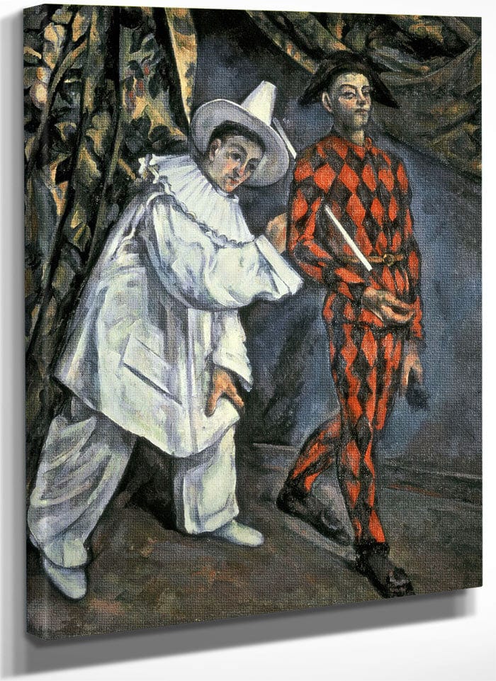 Pierrot And Harlequin (Mardi Gras) By Paul Cezanne Fine Art Print