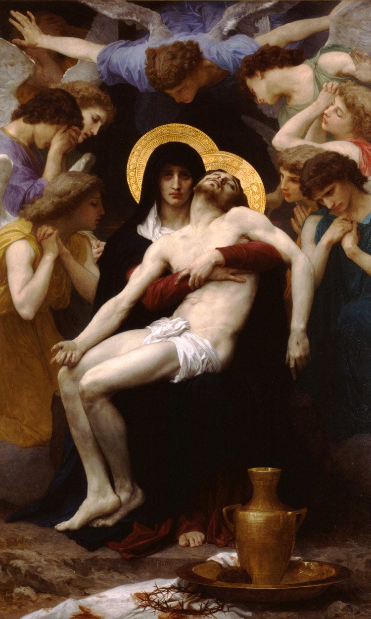 Pieta 1876 By William Adolphe Bouguereau Fine Art Print