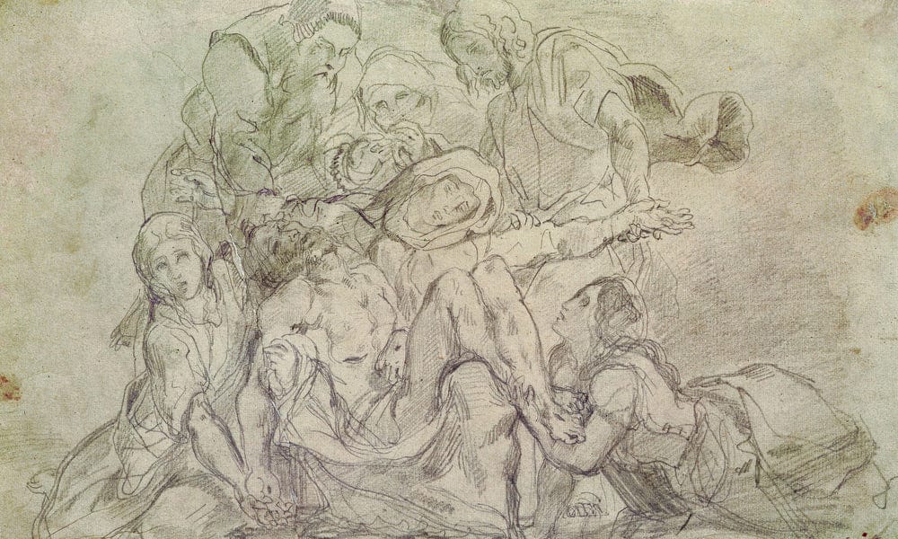 Pieta By Ferdinand Victor Eugene Delacroix Fine Art Print