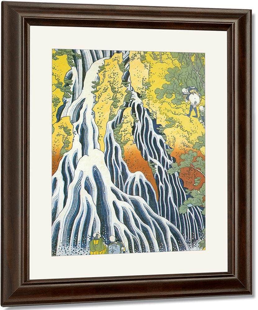 Pilgrims At Kirifuri Waterfall In Shimotsuke Province By Hokusai Fine Art Print