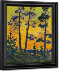 Pine Trees At Sunset By Tom Thomson Fine Art Print