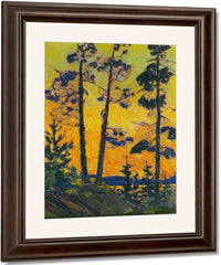 Pine Trees At Sunset By Tom Thomson Fine Art Print