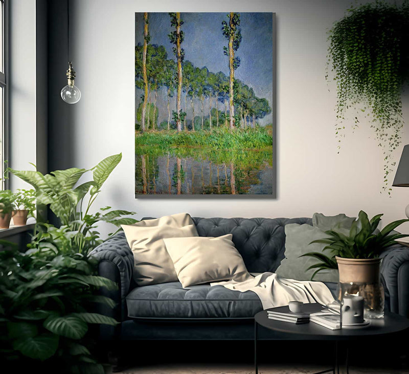 Pink Poplars By Monet Claude Fine Art Print