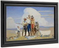 Pioneers The Opening Of The Prairies By NC Wyeth Fine Art Print