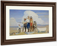 Pioneers The Opening Of The Prairies By NC Wyeth Fine Art Print