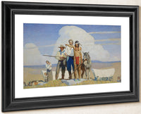 Pioneers The Opening Of The Prairies By NC Wyeth Fine Art Print