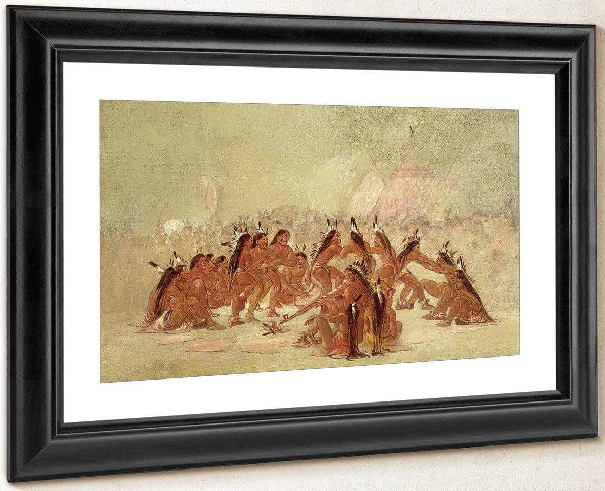 Pipe Dance, Assiniboine By George Catlin Fine Art Print