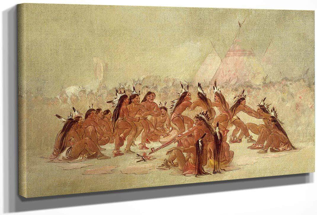 Pipe Dance, Assiniboine By George Catlin Fine Art Print