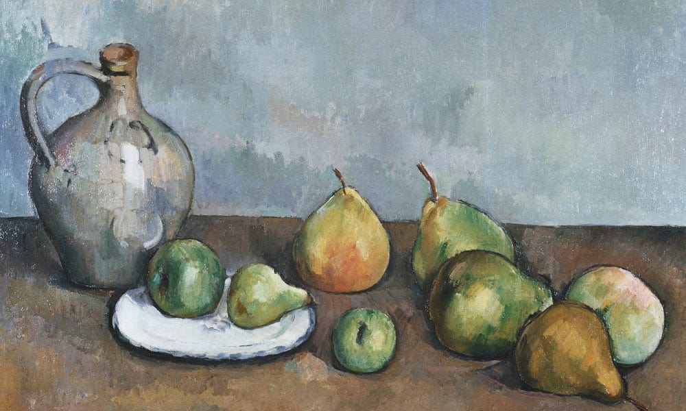 Pitcher And Fruit By Paul Cezanne Fine Art Print