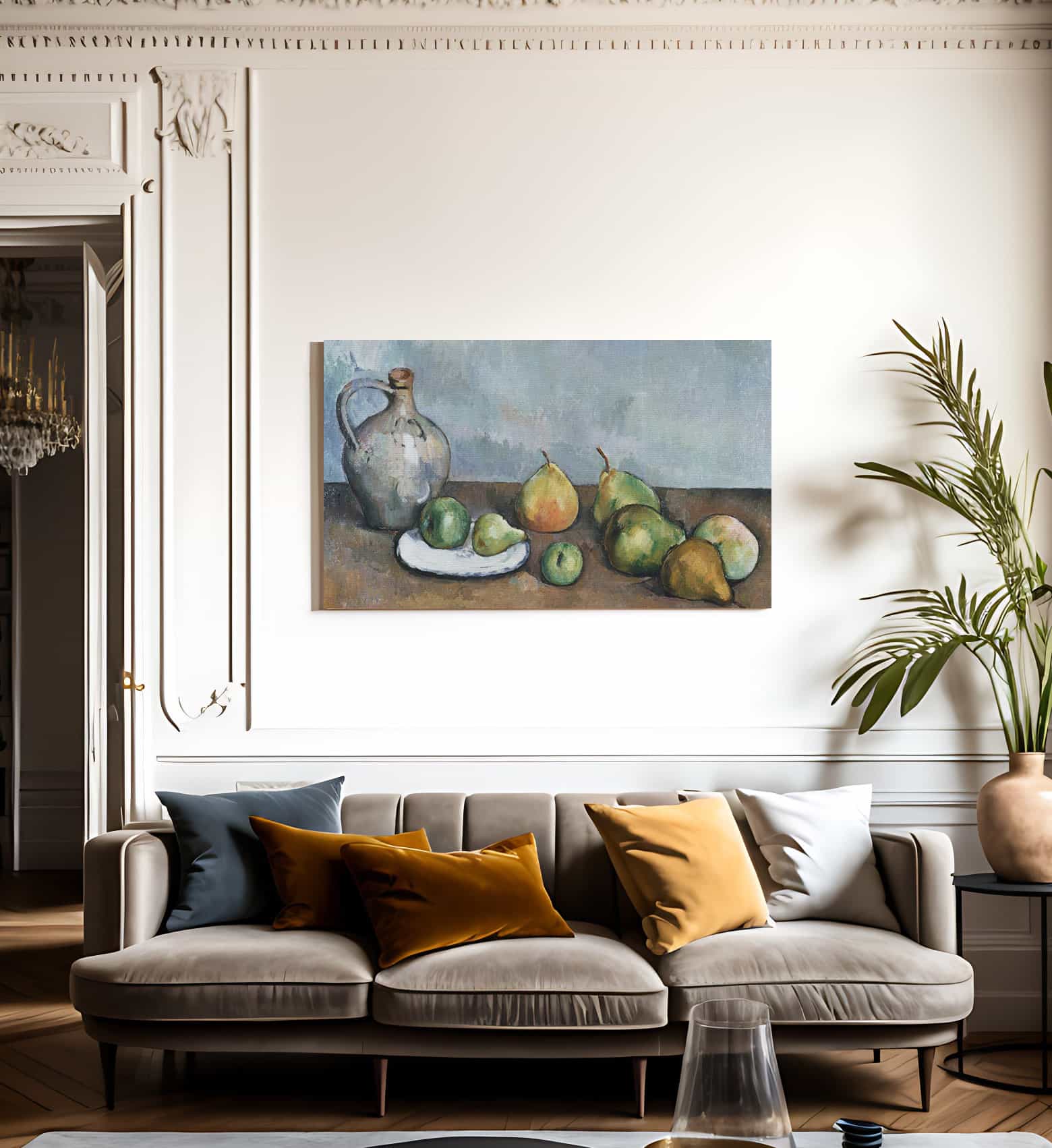 Pitcher And Fruit By Paul Cezanne Fine Art Print
