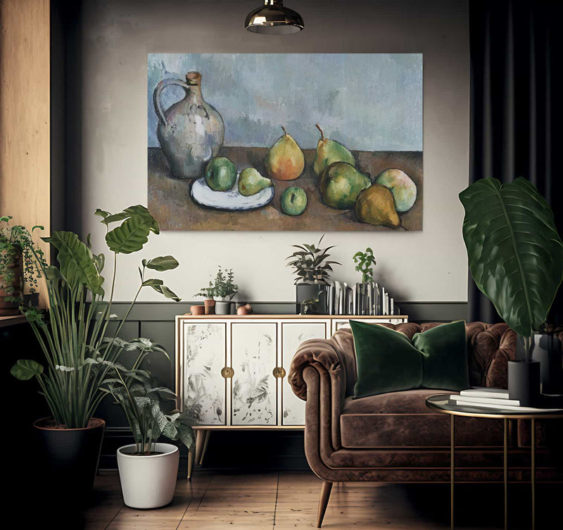 Pitcher And Fruit By Paul Cezanne Fine Art Print