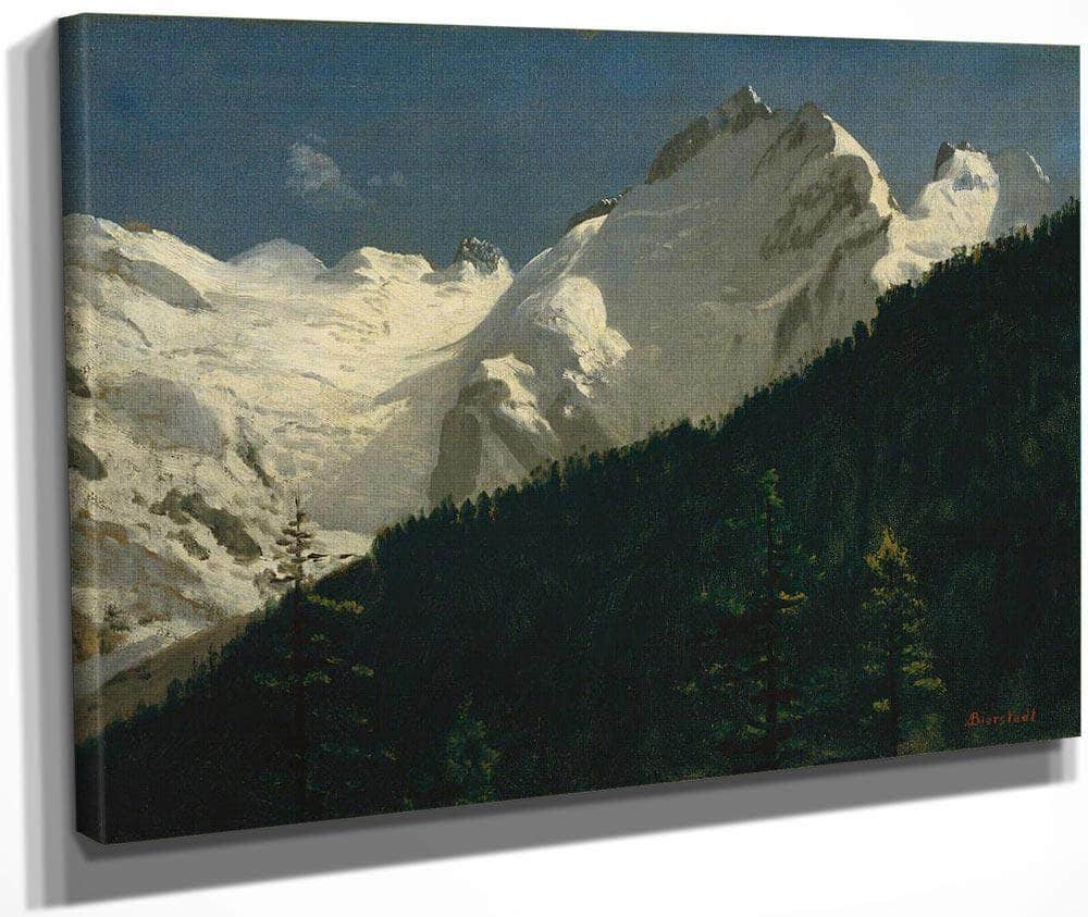Piz Bernina Switzerland By Albert Bierstadt Fine Art Print