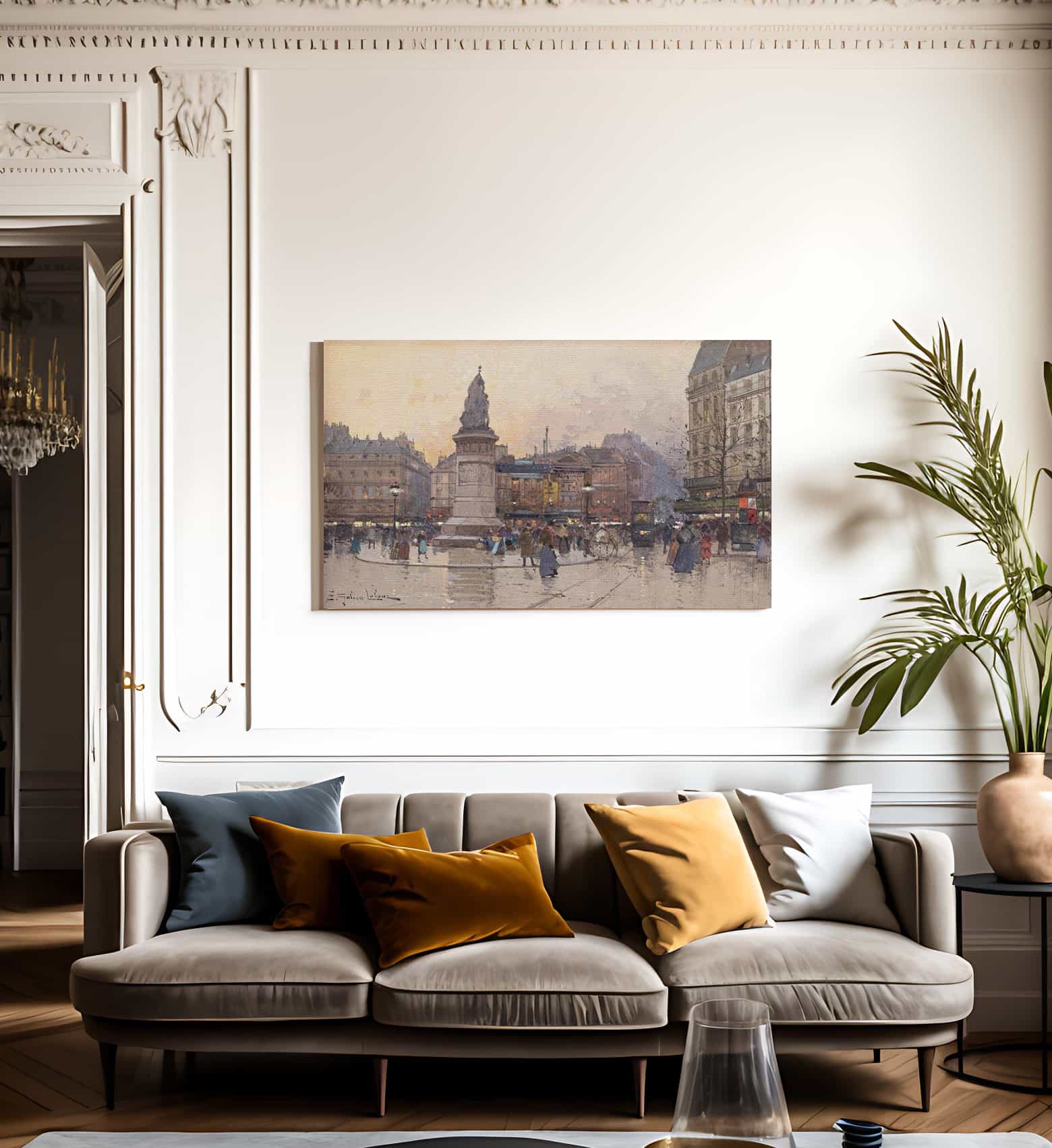 Place Clichy 2 By Eugene Galien Laloue Fine Art Print