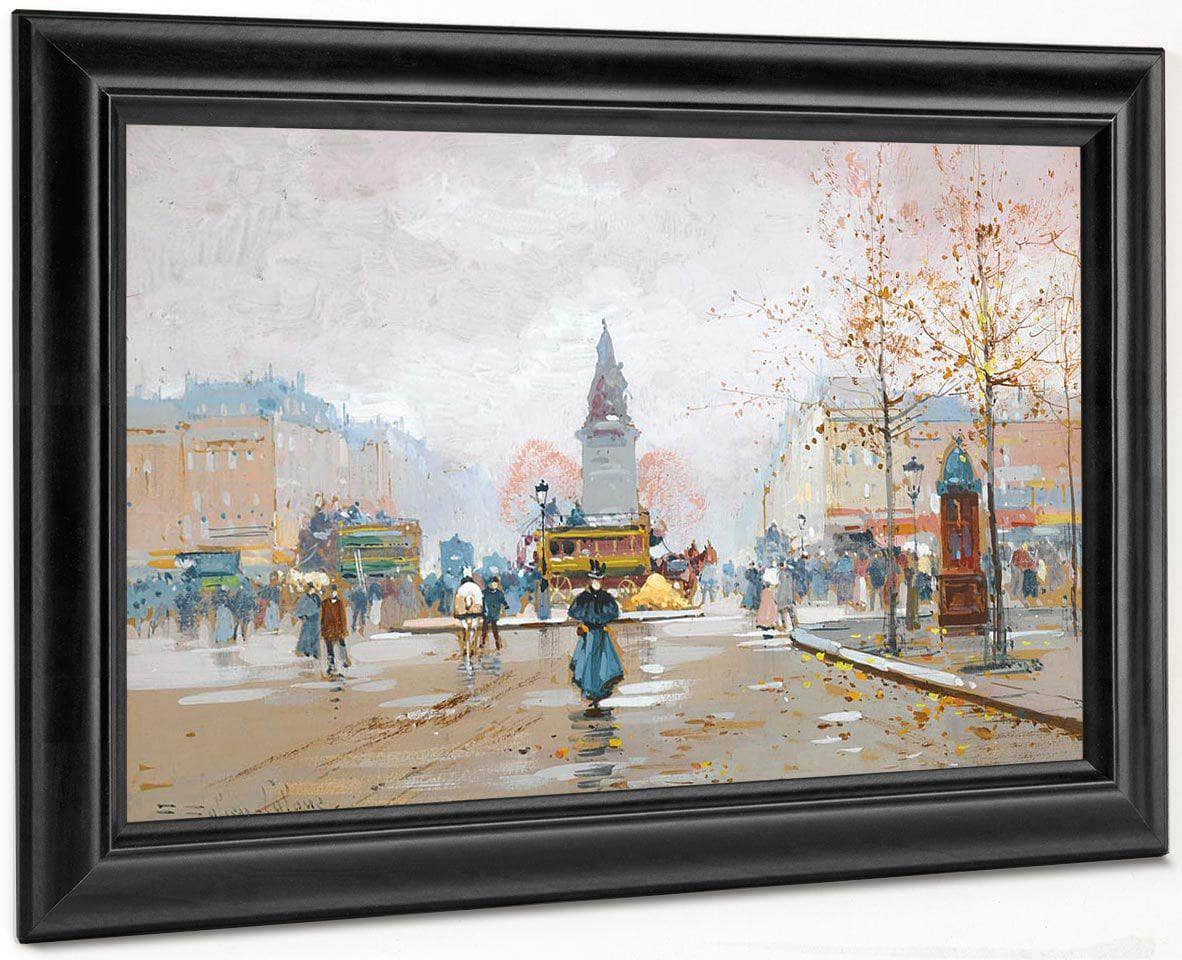 Place Clichy By Eugene Galien Laloue Fine Art Print