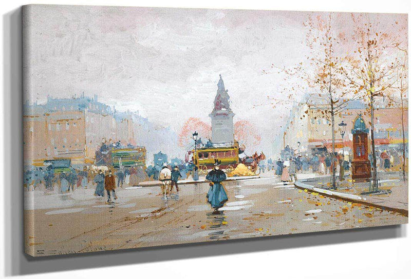 Place Clichy By Eugene Galien Laloue Fine Art Print