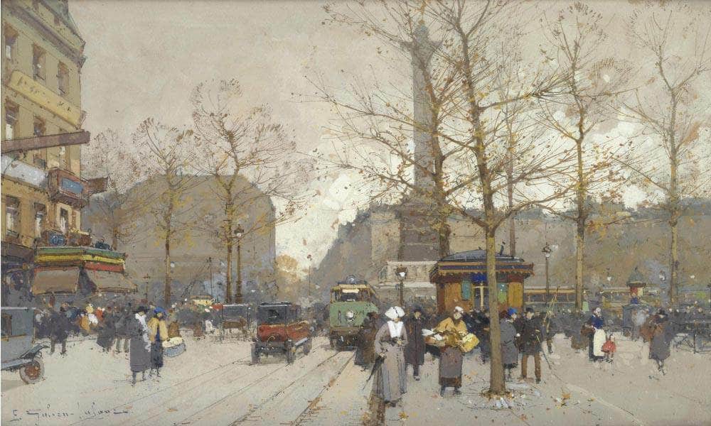 Place De La Bastille 2 By Eugene Galien Laloue Fine Art Print