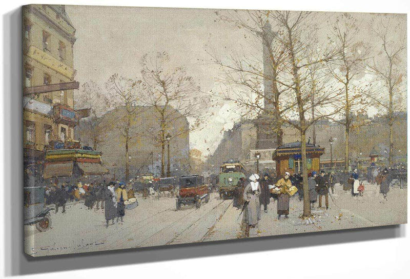 Place De La Bastille 2 By Eugene Galien Laloue Fine Art Print