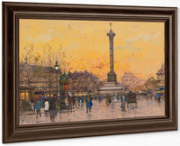 Place De La Bastille By Eugene Galien Laloue Fine Art Print