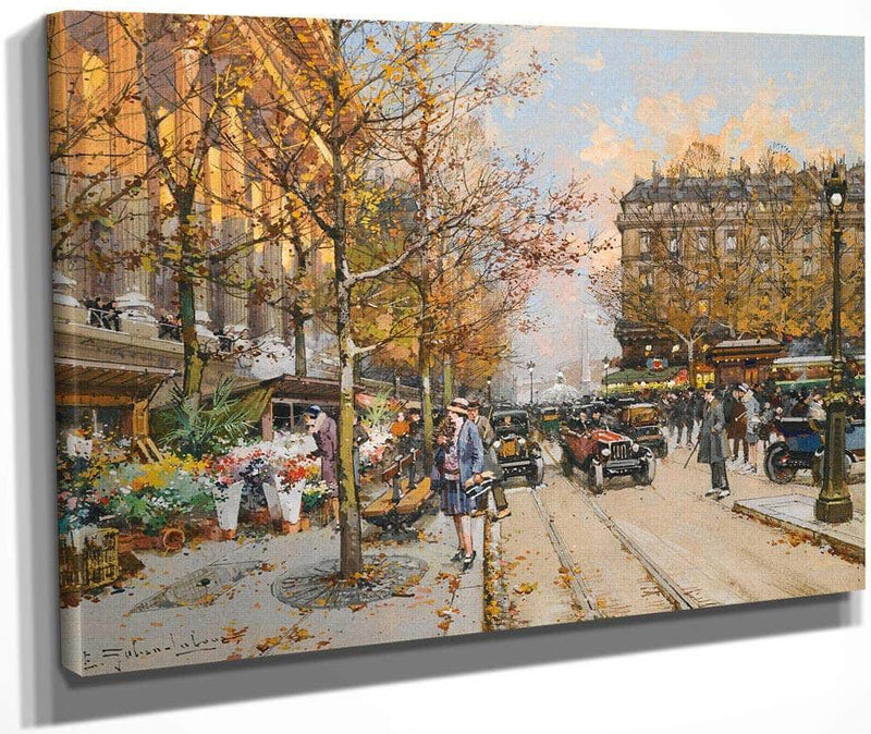 Place De La Madeleine By Eugene Galien Laloue Fine Art Print