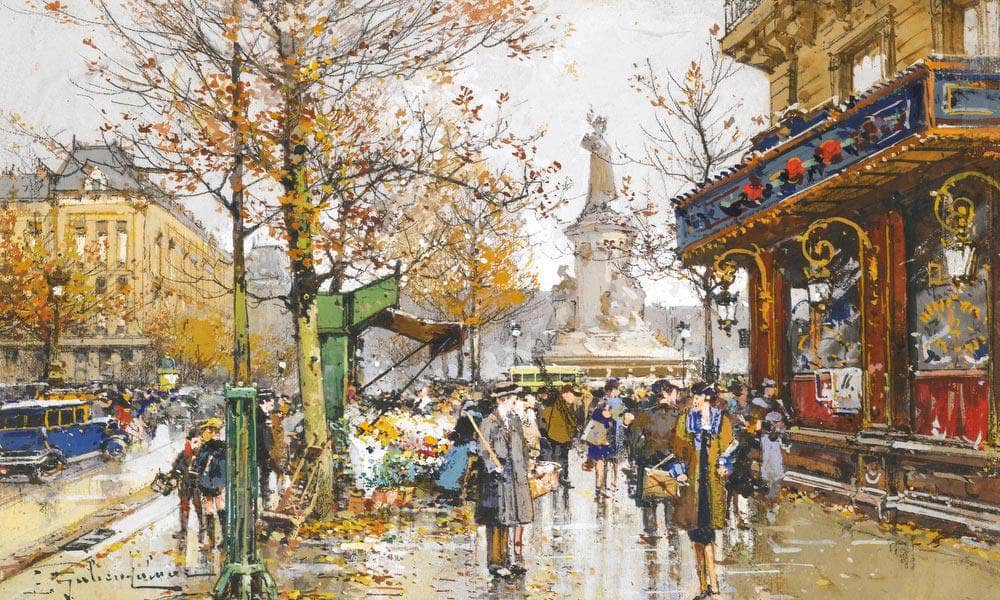 Place De La Republique By Eugene Galien Laloue Fine Art Print