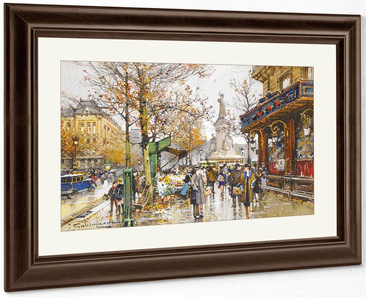 Place De La Republique By Eugene Galien Laloue Fine Art Print