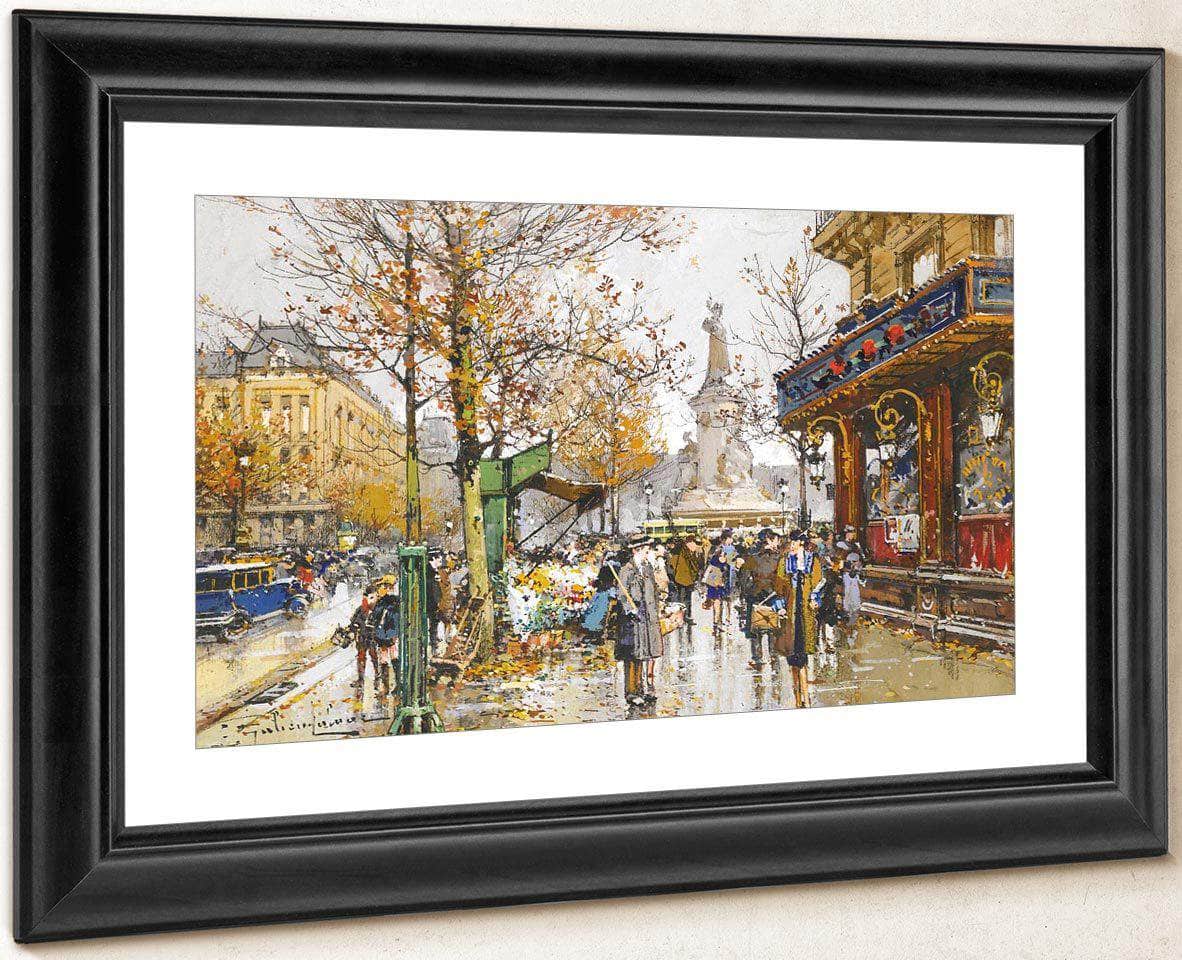 Place De La Republique By Eugene Galien Laloue Fine Art Print