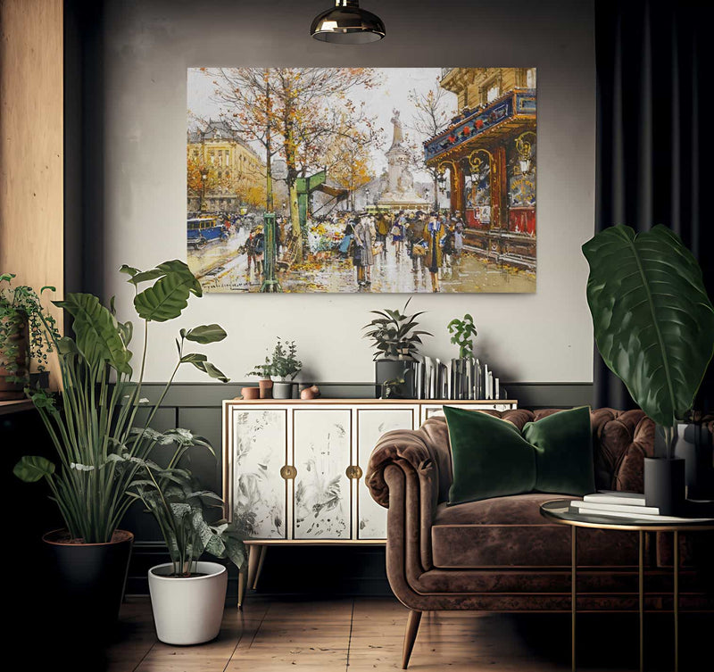 Place De La Republique By Eugene Galien Laloue Fine Art Print