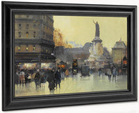 Place De La Republique Paris By Eugene Galien Laloue Fine Art Print