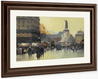 Place De La Republique Paris By Eugene Galien Laloue Fine Art Print