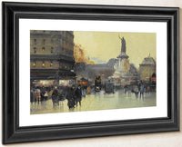 Place De La Republique Paris By Eugene Galien Laloue Fine Art Print