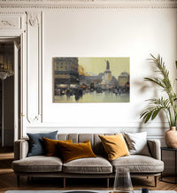 Place De La Republique Paris By Eugene Galien Laloue Fine Art Print