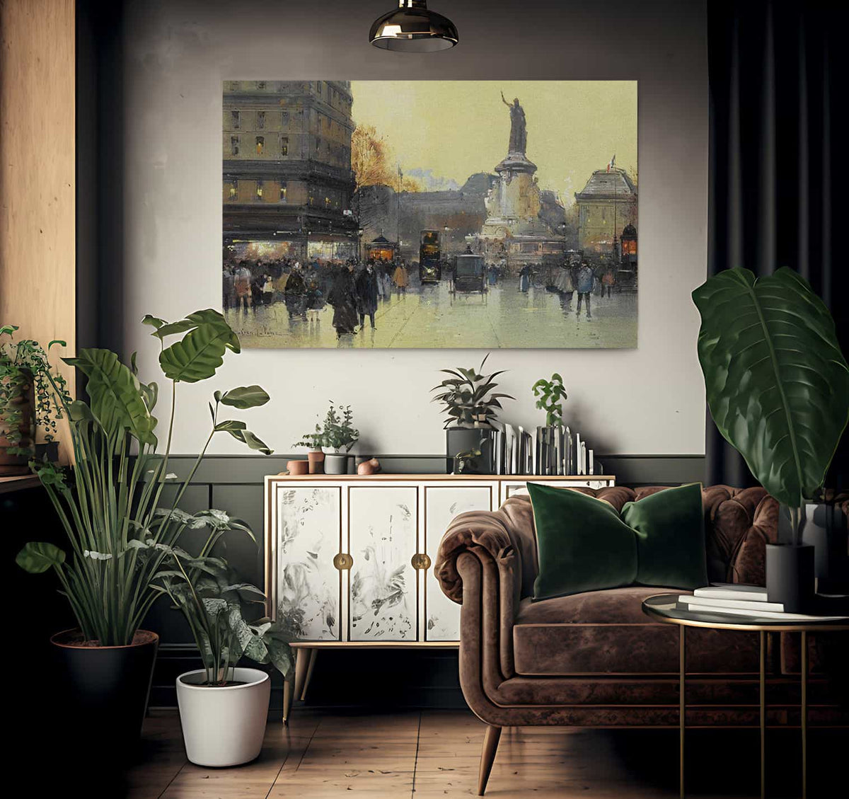 Place De La Republique Paris By Eugene Galien Laloue Fine Art Print