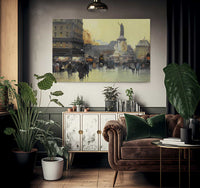 Place De La Republique Paris By Eugene Galien Laloue Fine Art Print