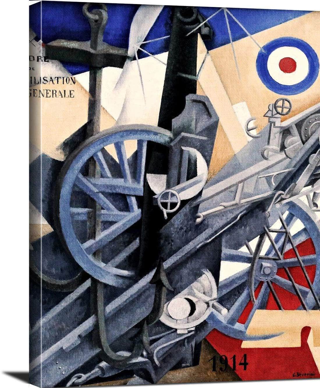 Plastic Synthesis Of The Idea Of War Painting Gino Severini Canvas Art Fine Art Print