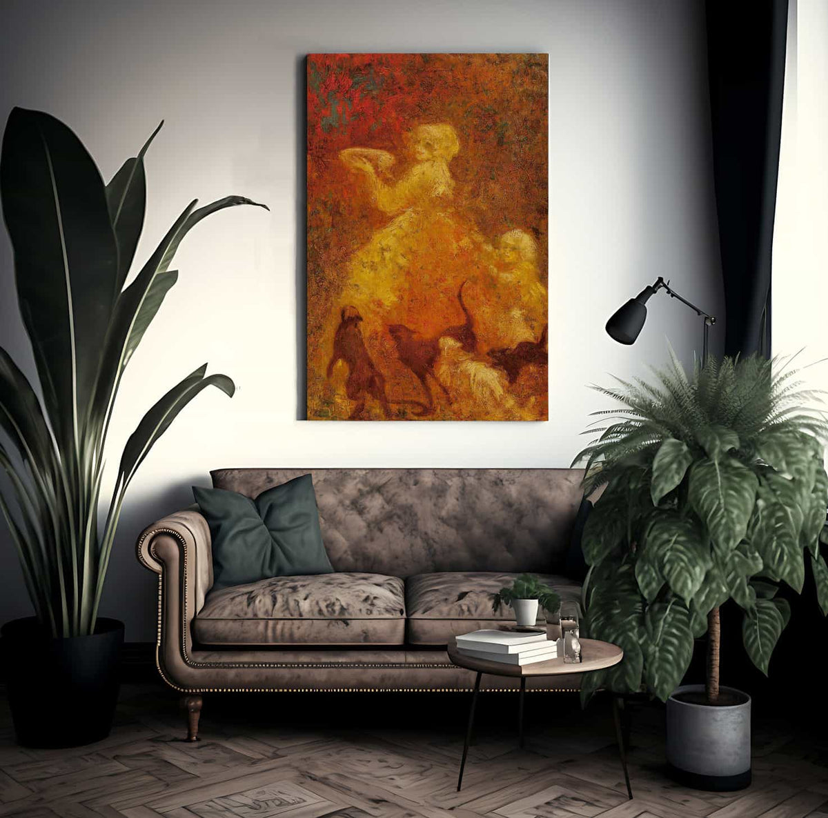 Plate Of Milk Circa 1920 By Louis Icart Fine Art Print