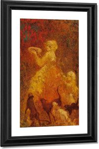 Plate Of Milk Circa 1920 By Louis Icart Fine Art Print