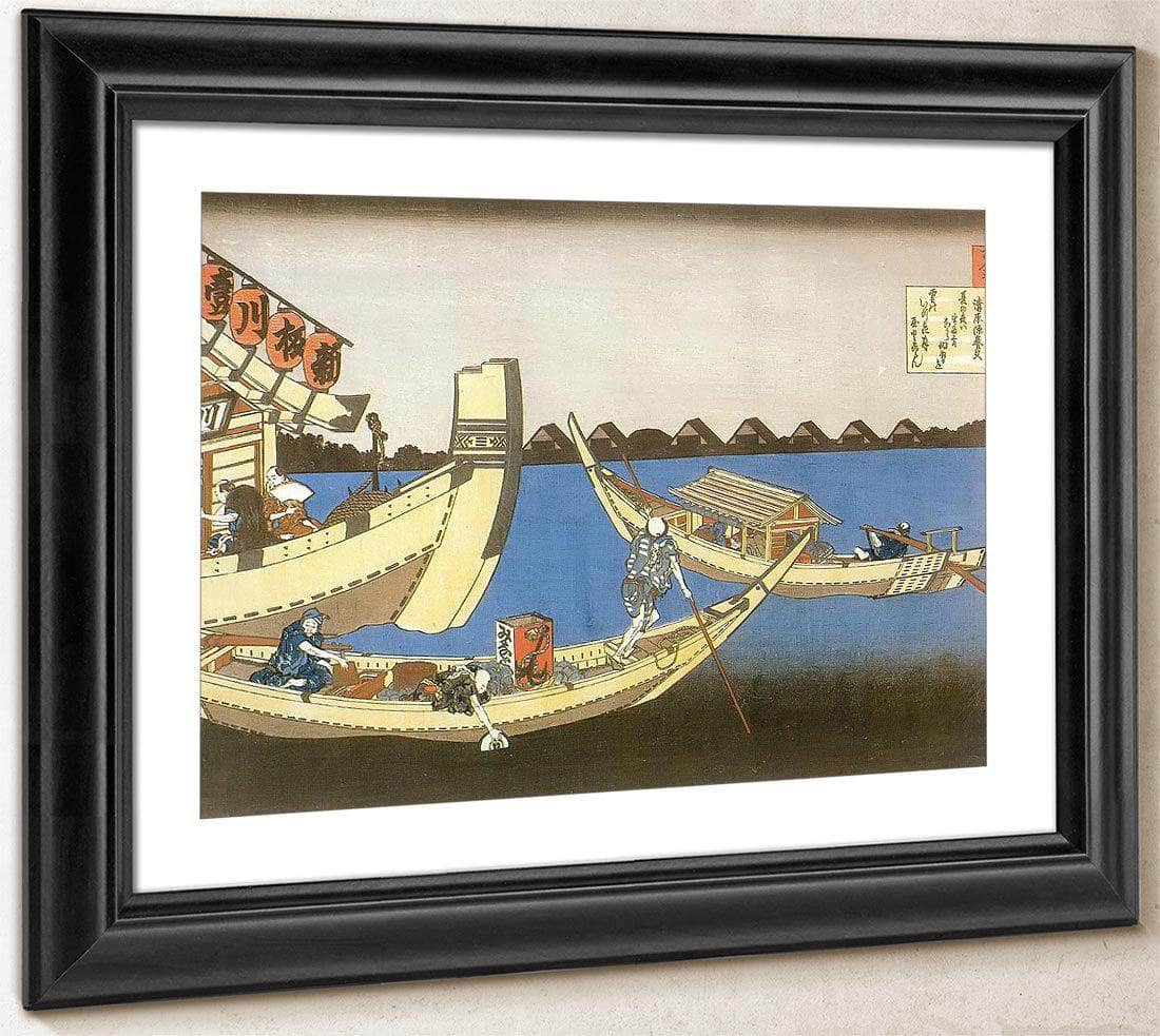 Pleasure Boats On Sumida River By Hokusai Fine Art Print