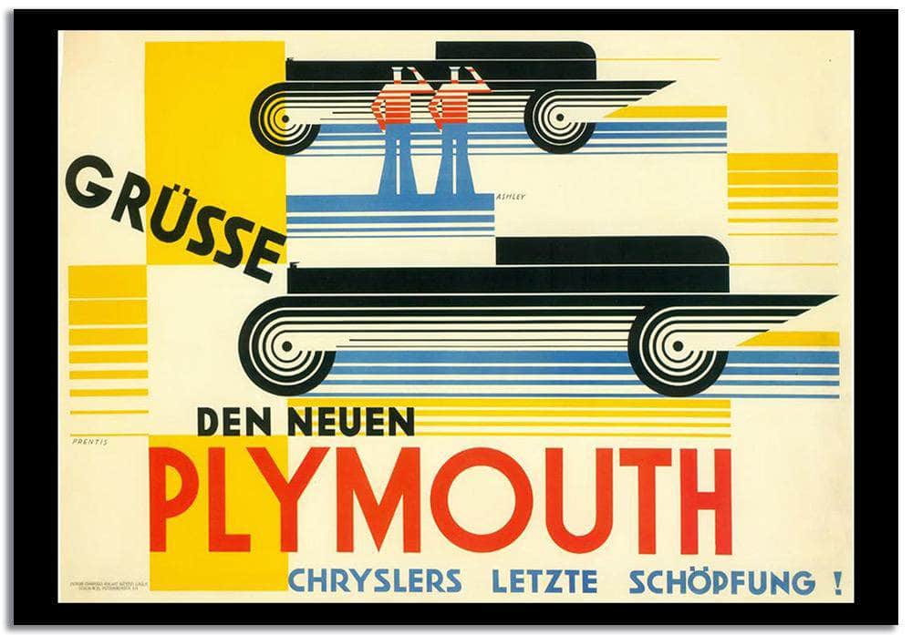 Plymouth  Vintage Poster Fine Art Print