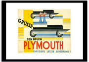 Plymouth  Vintage Poster Fine Art Print