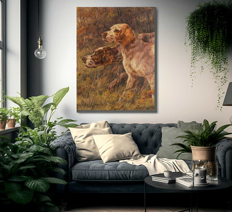 Pointer And Setter By Edmund Henry Osthaus Fine Art Print