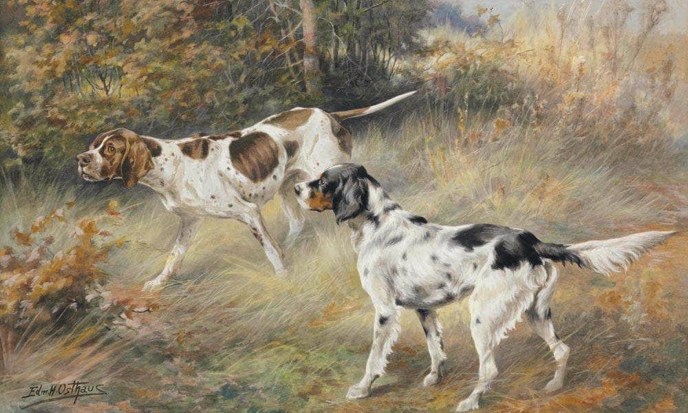 Pointers By Edmund Henry Osthaus Fine Art Print