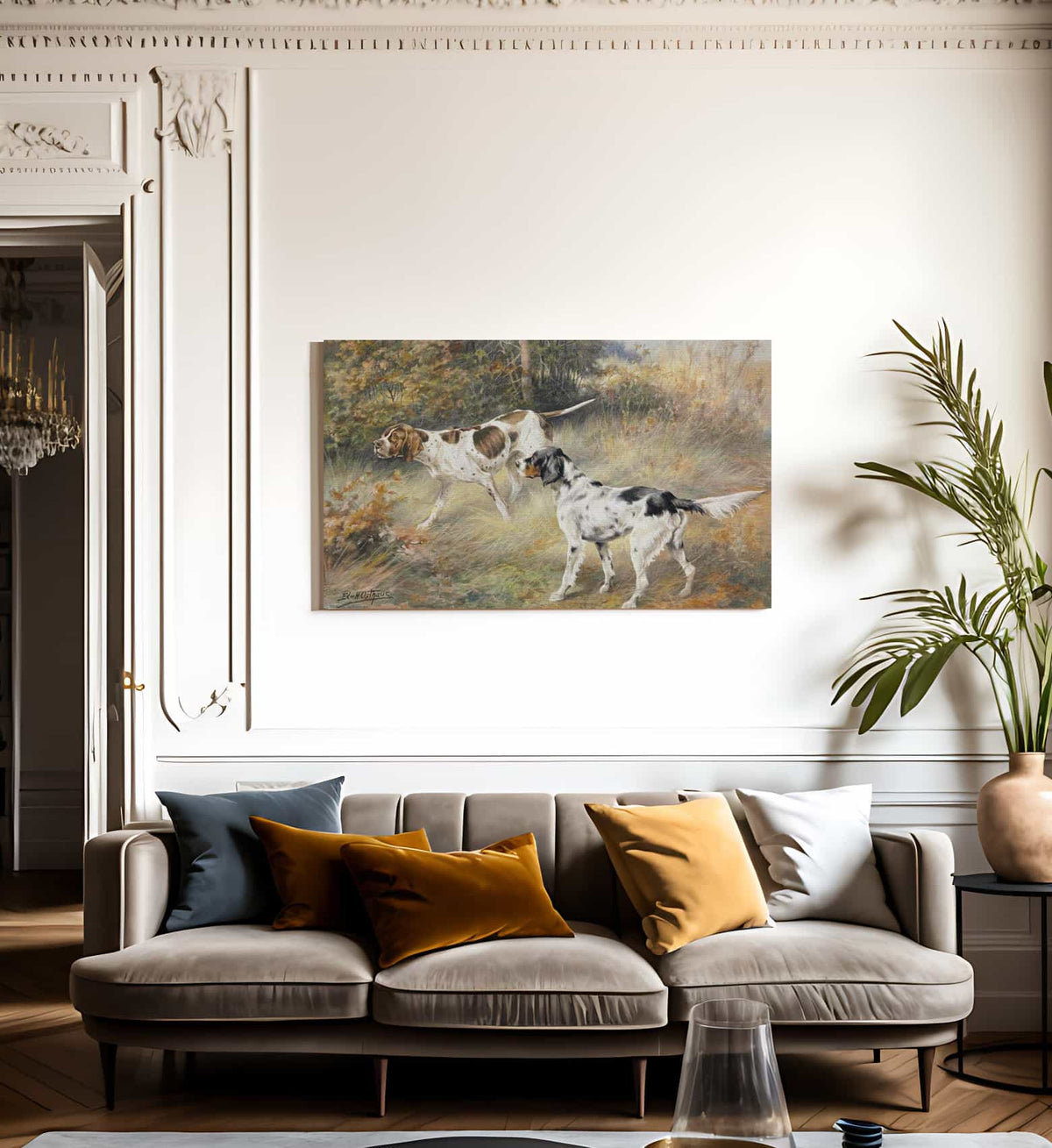 Pointers By Edmund Henry Osthaus Fine Art Print