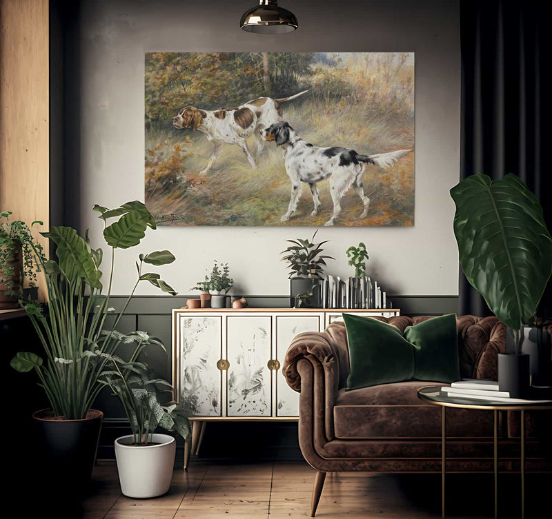Pointers By Edmund Henry Osthaus Fine Art Print