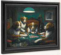 Poker Game By Cassius Coolidge Fine Art Print
