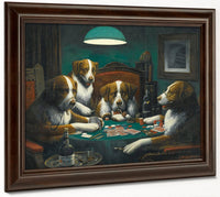 Poker Game By Cassius Coolidge Fine Art Print