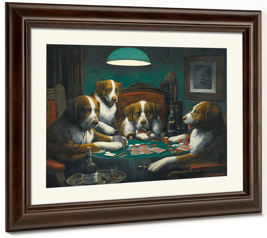 Poker Game By Cassius Coolidge Fine Art Print