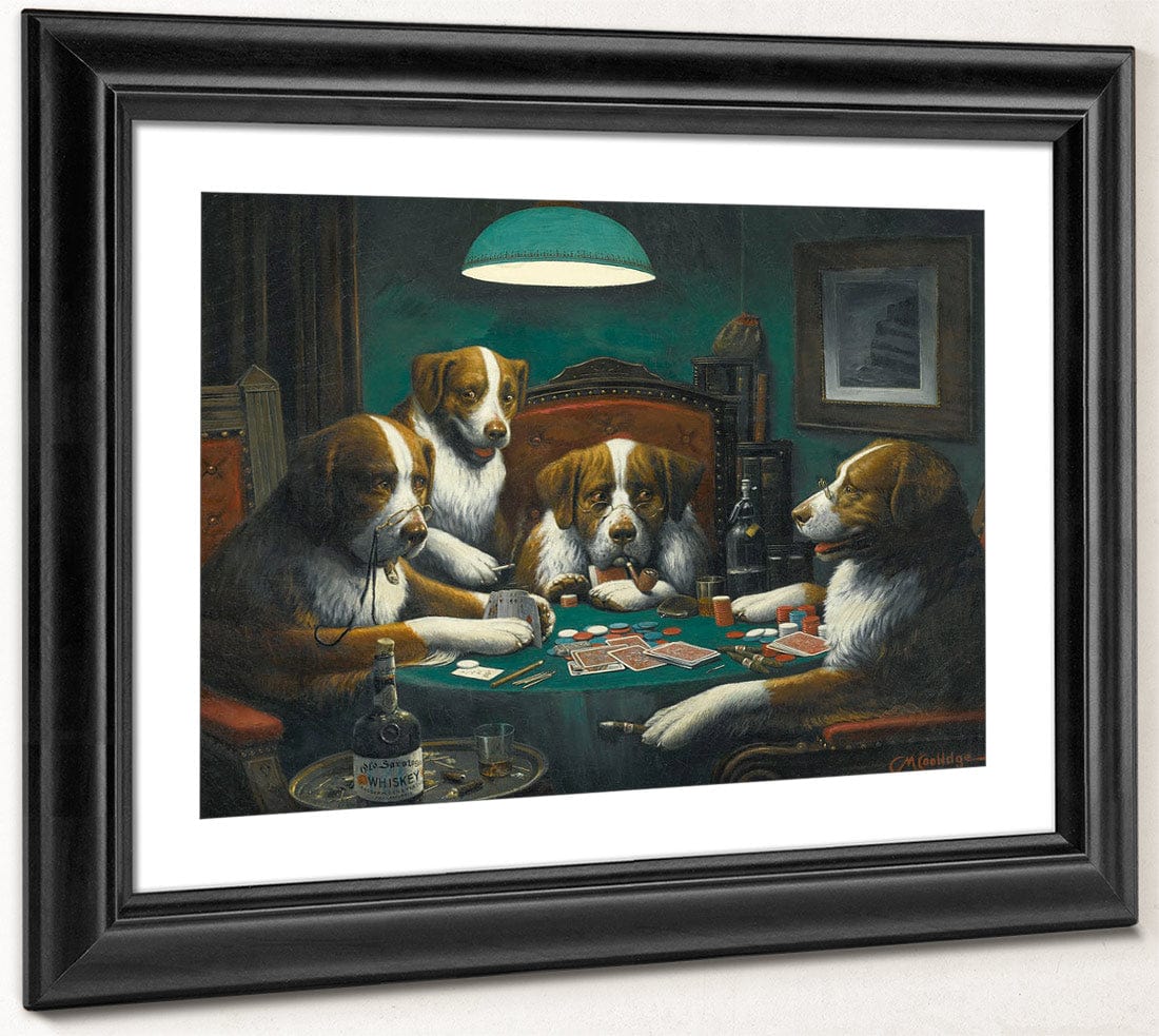 Poker Game By Cassius Coolidge Fine Art Print
