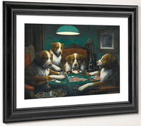 Poker Game By Cassius Coolidge Fine Art Print